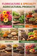 Premium Floriculture, Herbs & Spices Exporter | Global Agricultural Supply